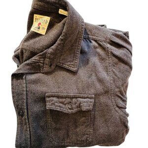 Red‎ Head Brand Co Button Up Long Sleeve Shirt Men's X-Large Brown